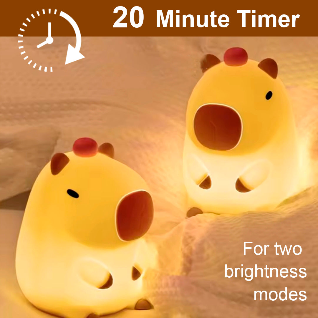 Chill Capybara Night Light with Touch Control